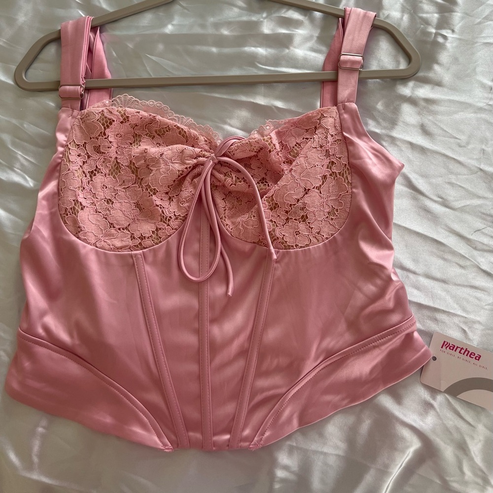 Pink Shein Corset Top